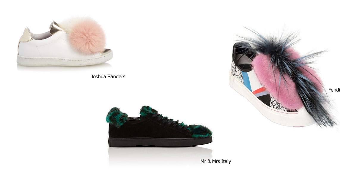 Latest trend in fur shoes