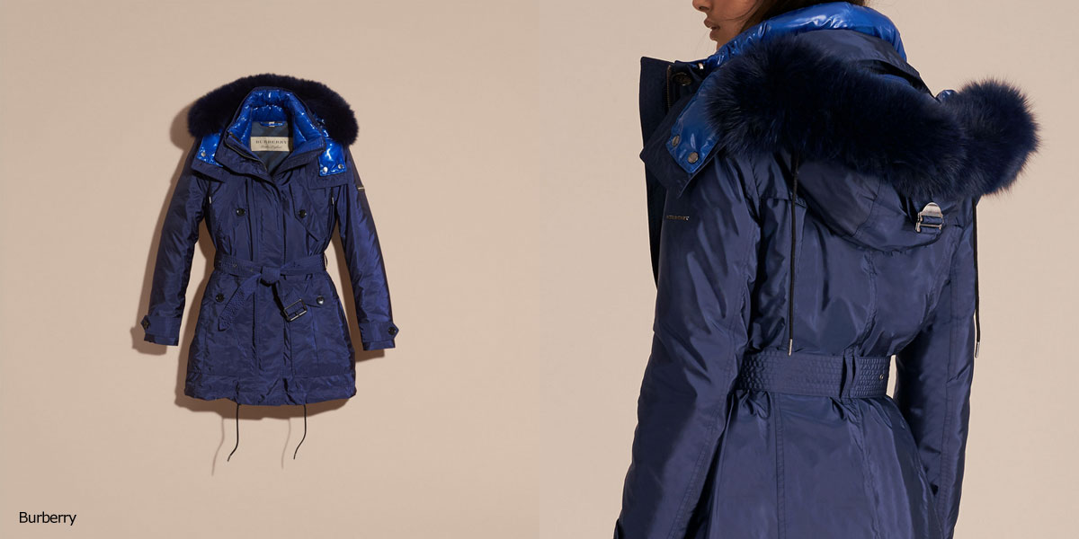 Burberry Fox Trimmed Hood 