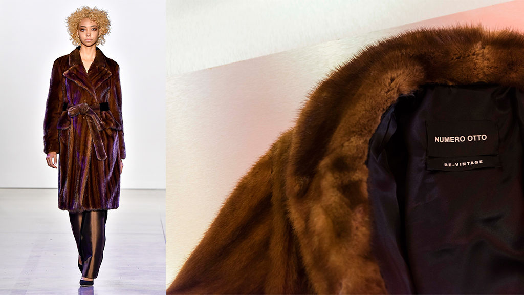 Upcycled fur in runway